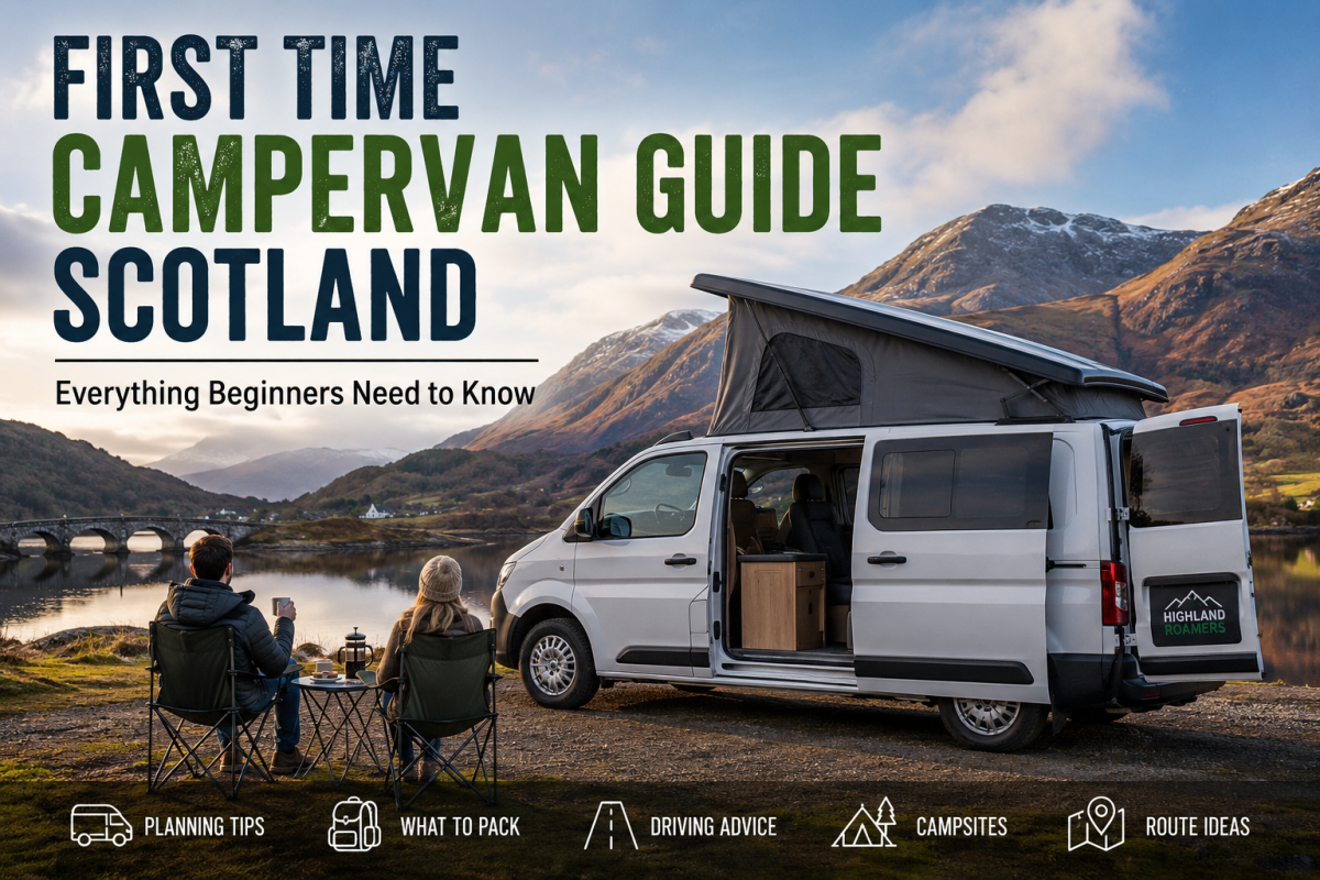 First Time Campervan Guide Scotland,Campervan hire Scotland Campervan holidays Scotland Scotland campervan trip Campervan travel Scotland Campervan road trip Scotland Self-drive campervan Scotland Campervan rental Scotland Scottish Highlands campervan Campervan adventure Scotland Campervan travel tips